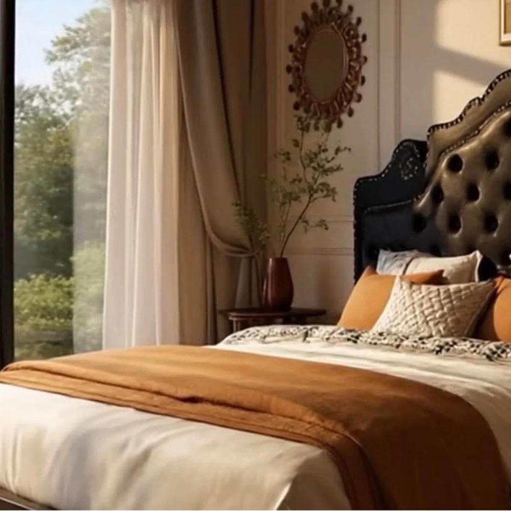 Elegant Tan Mattress Cover